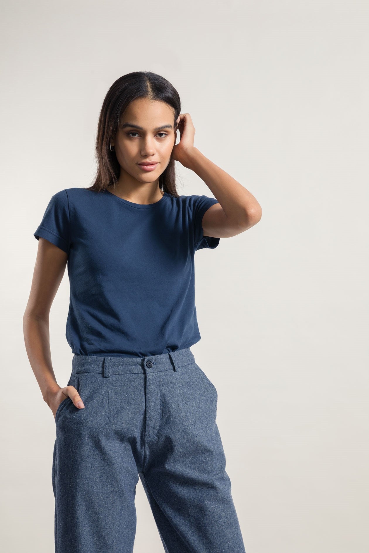 Organic cotton T-shirt Franca Blue