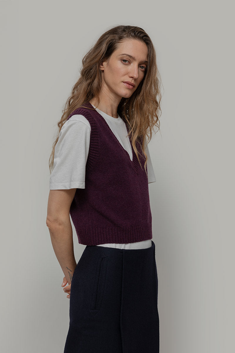 Ärmelloser Pullover Melania Lila