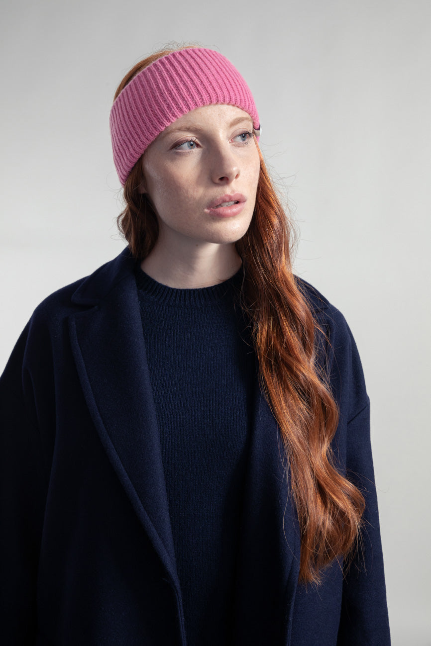 Women cashmere headband Lara Pink