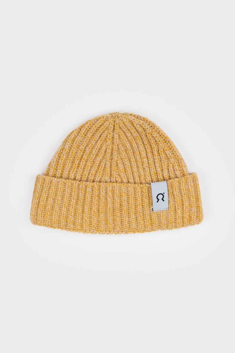 Bonnet cachemire Leonardo Jaune chiné