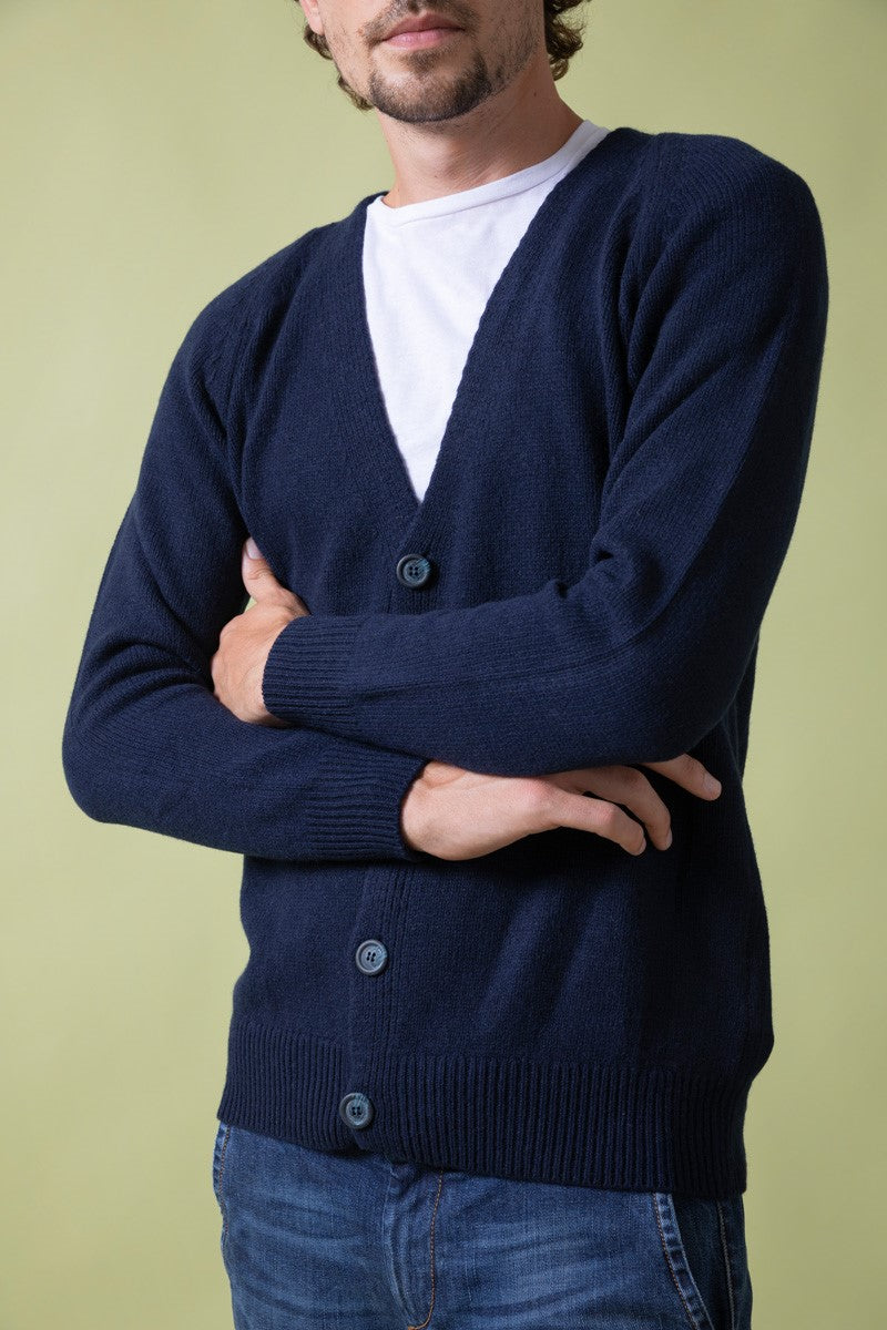 Gilet homme cachemire Giovanni Bleu Nuit