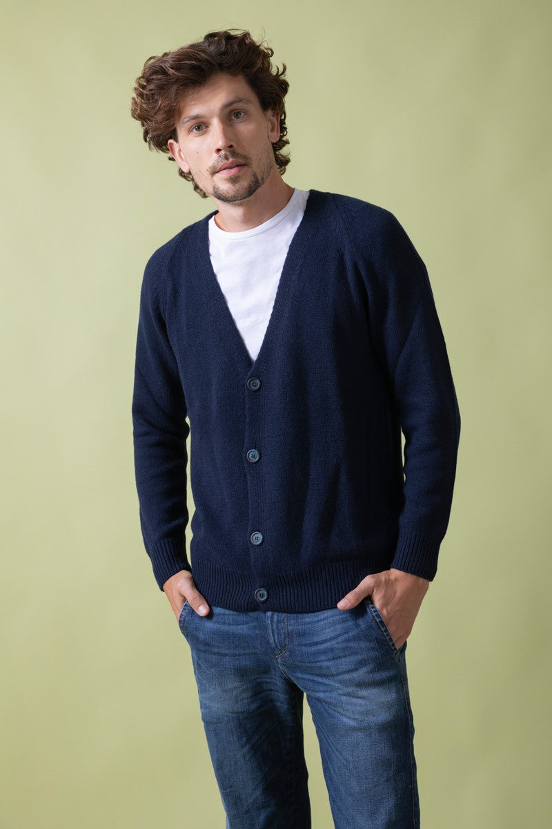 Gilet homme cachemire Giovanni Bleu Nuit