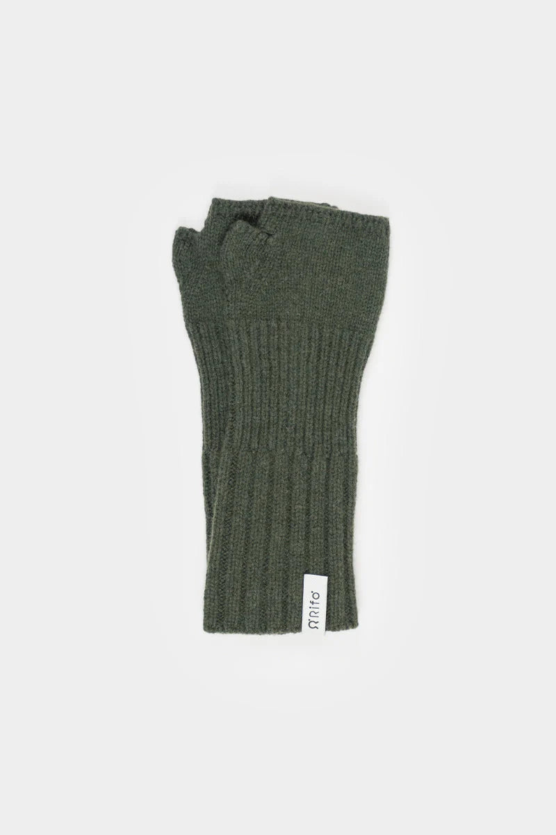 Damen Armstulpen aus recyceltem Kaschmir Tamara Grün