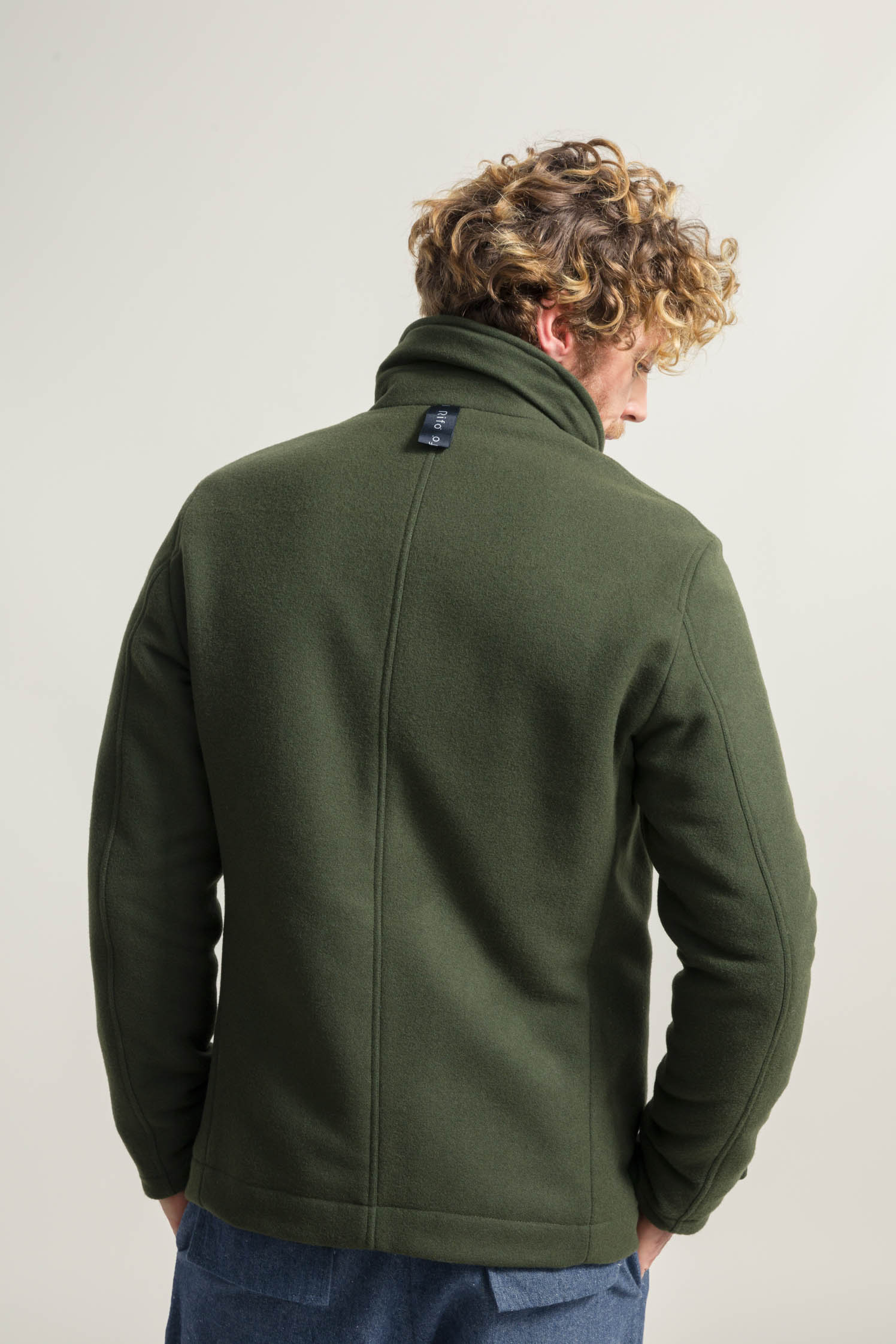 Manteau Homme en laine recyclée ACHAB kaki