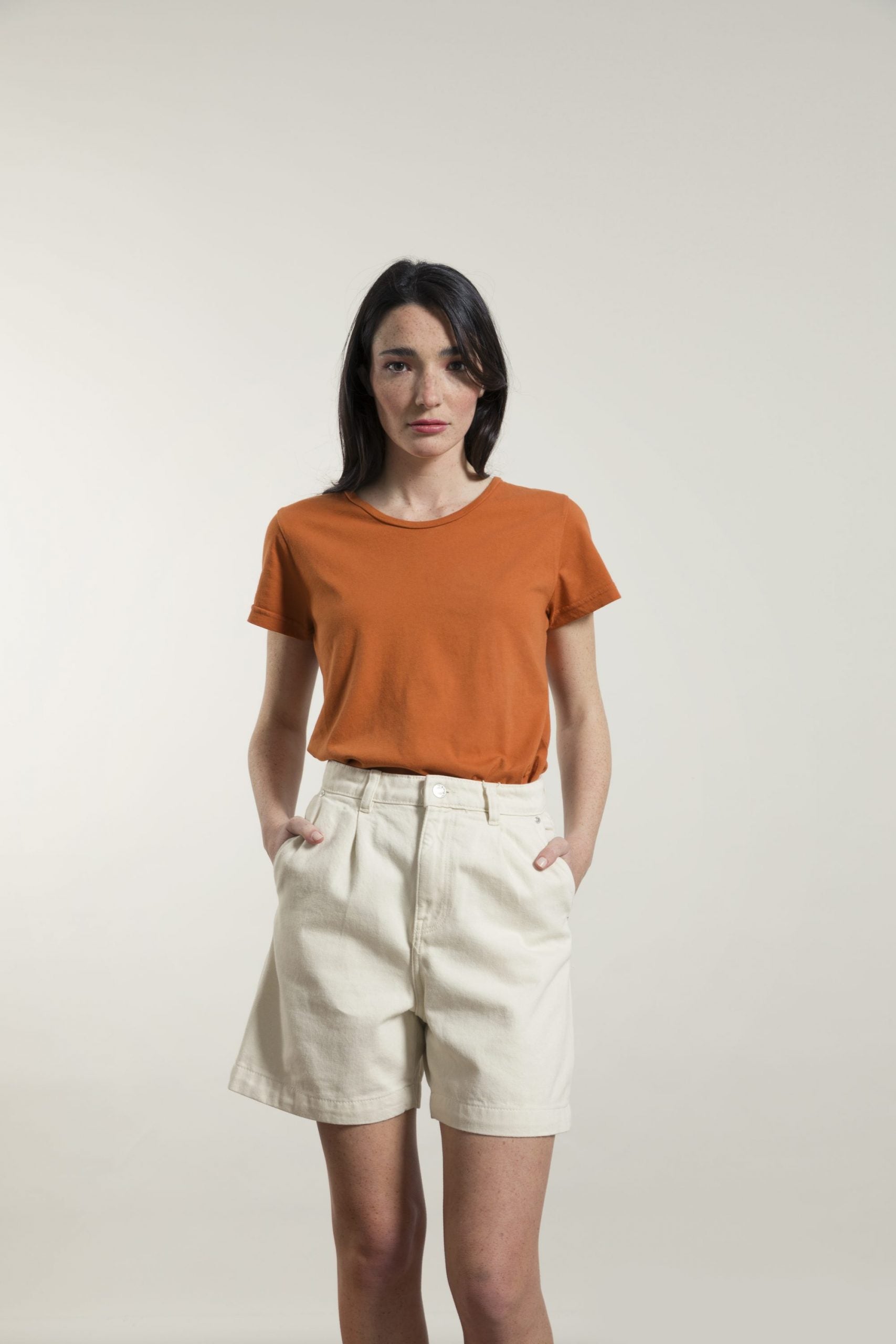 T-shirt femme en coton bio Franca orange