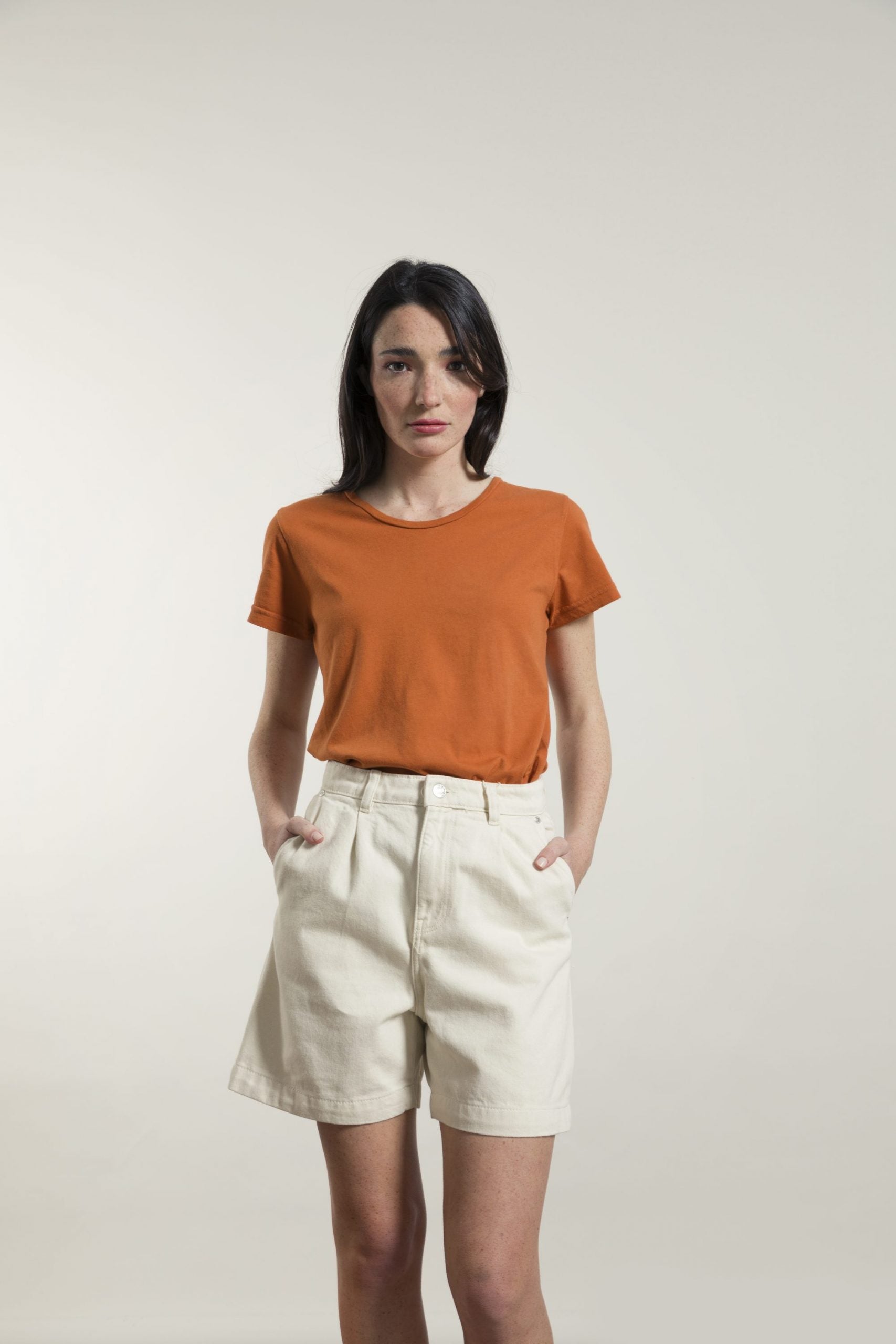 T-shirt femme en coton bio Franca orange 