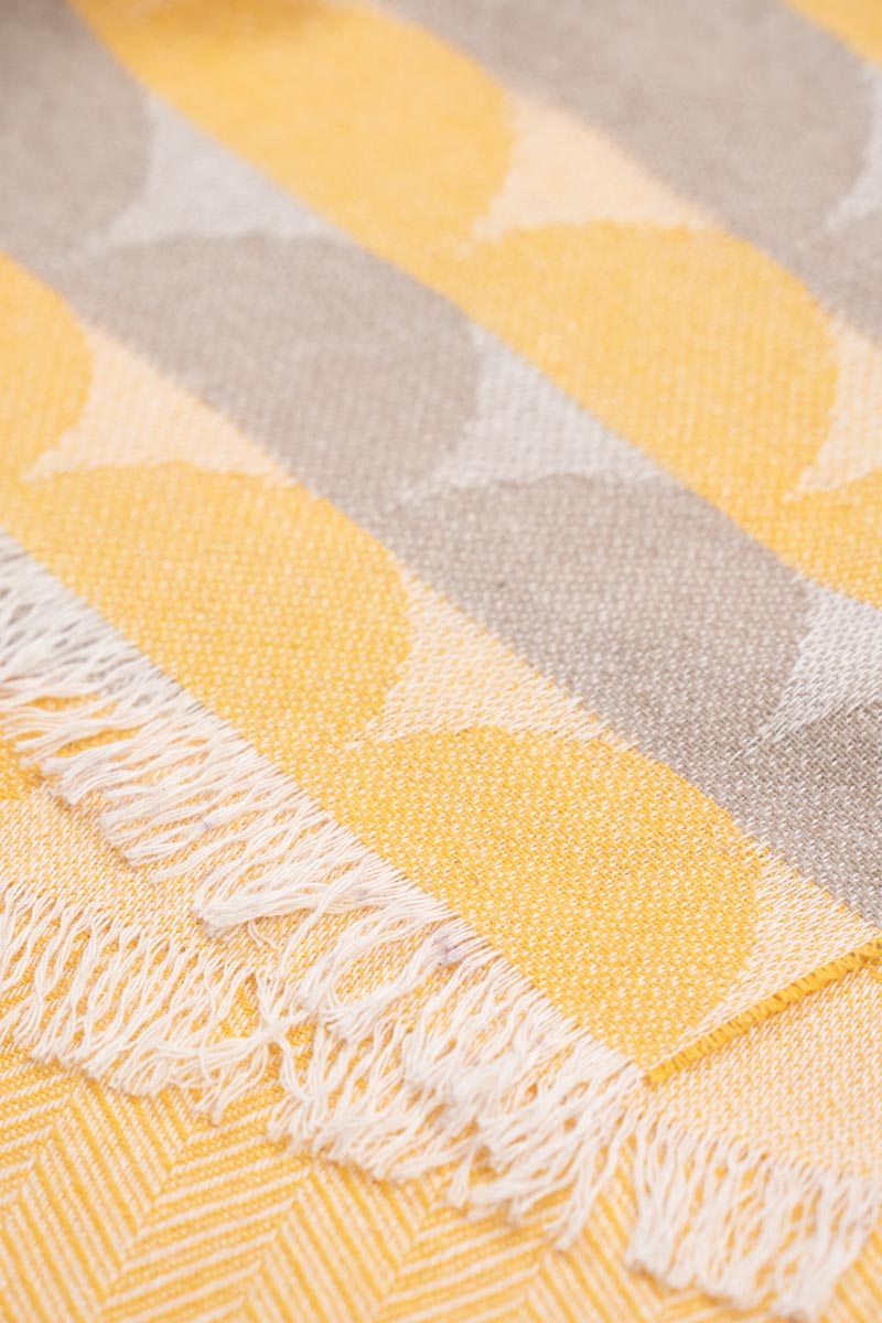 Châle en coton recyclé Pop Jaune