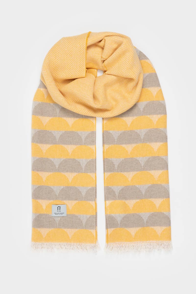 Châle en coton recyclé Pop Jaune