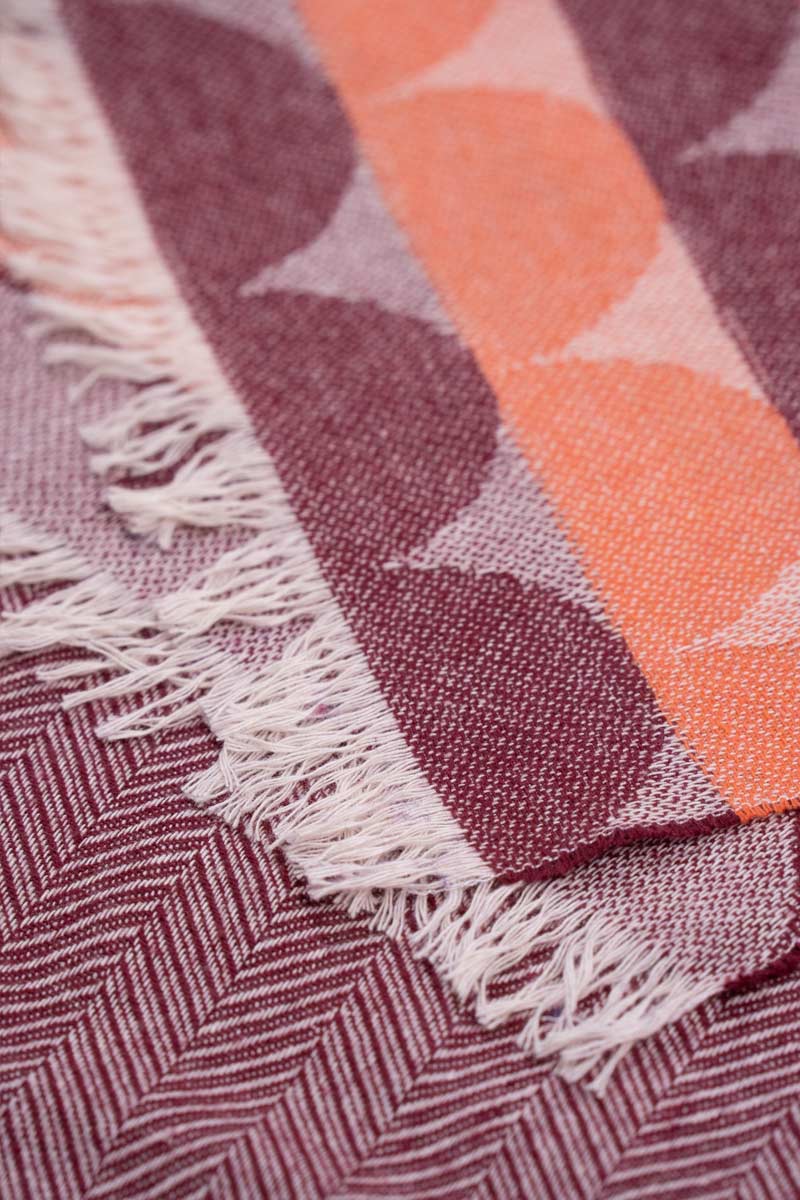 Châle en coton recyclé Pop rouge