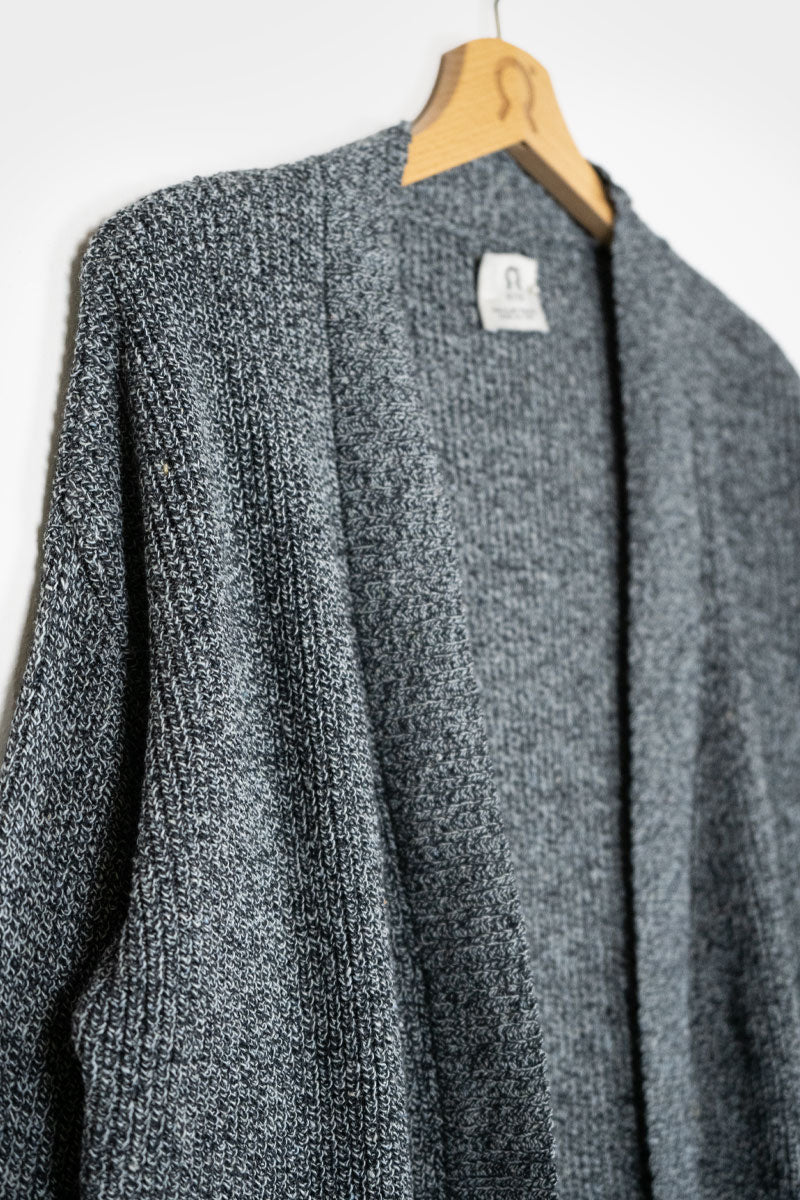 Gilet femme coton recyclé Cara Bleu chiné
