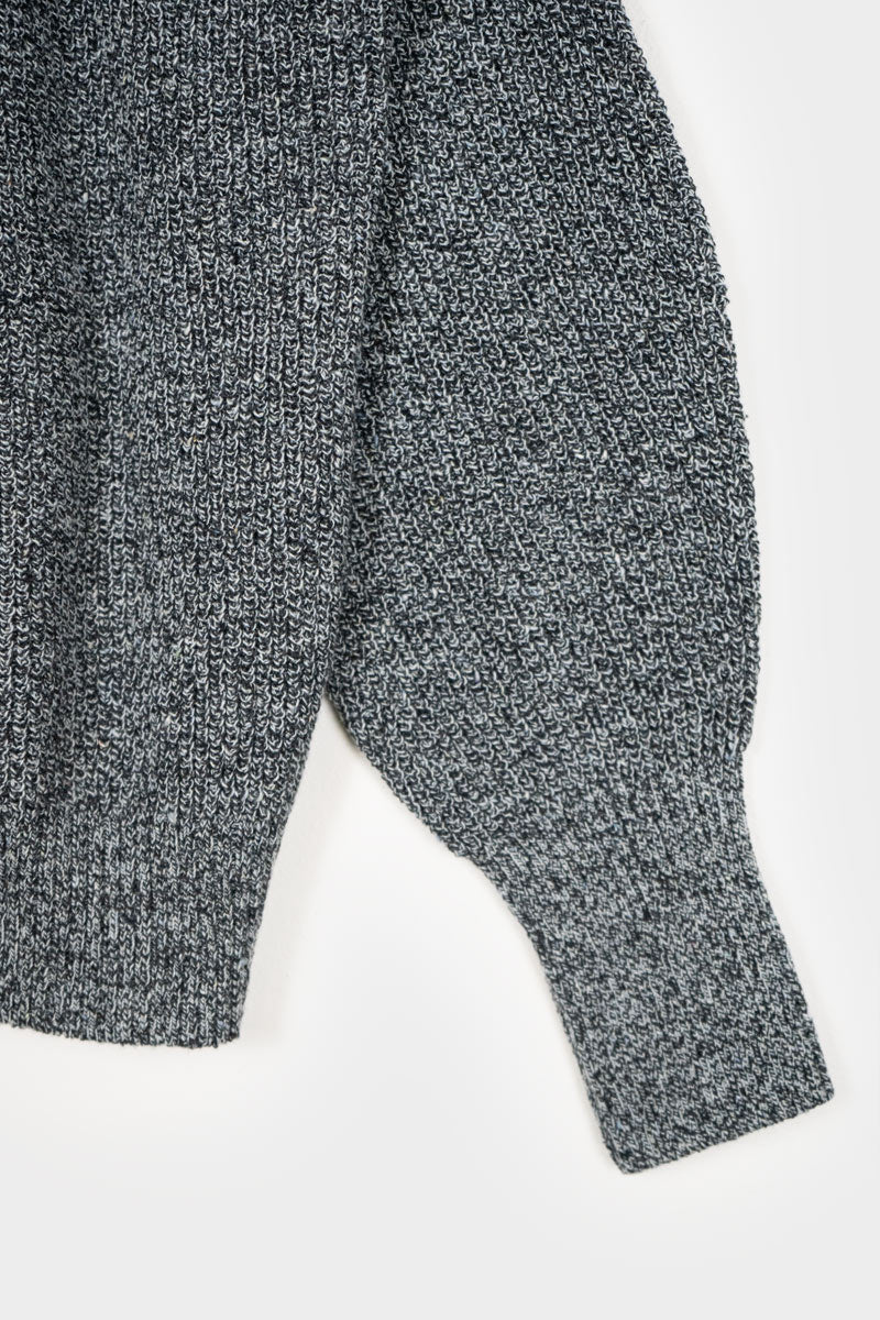 Gilet femme coton recyclé Cara Bleu chiné