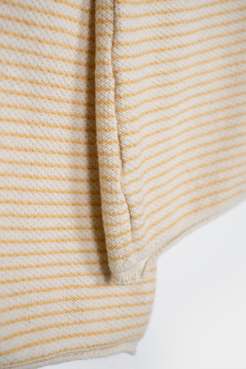 Pull femme col V en coton bio Marion orange