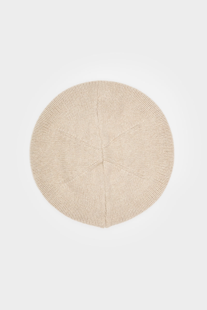 Béret en cachemire recyclé Nive beige