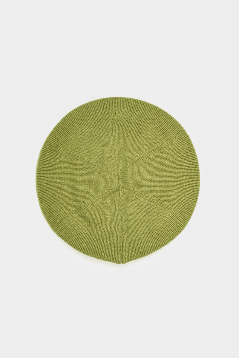 Béret en cachemire recyclé Nive vert