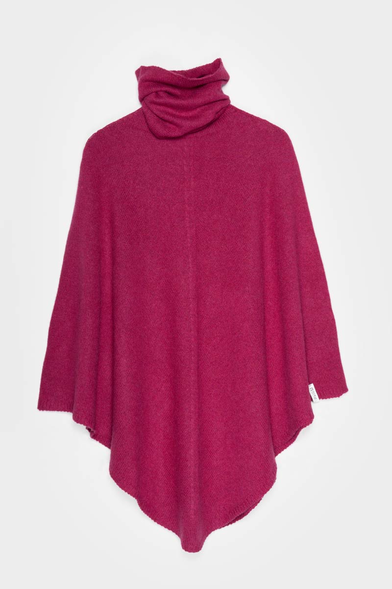 Poncho cachemire Elisabetta Fuchsia