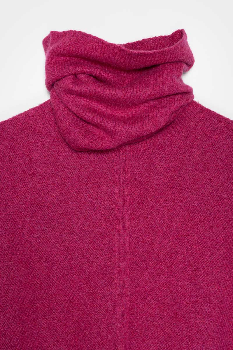 Poncho cachemire Elisabetta Fuchsia