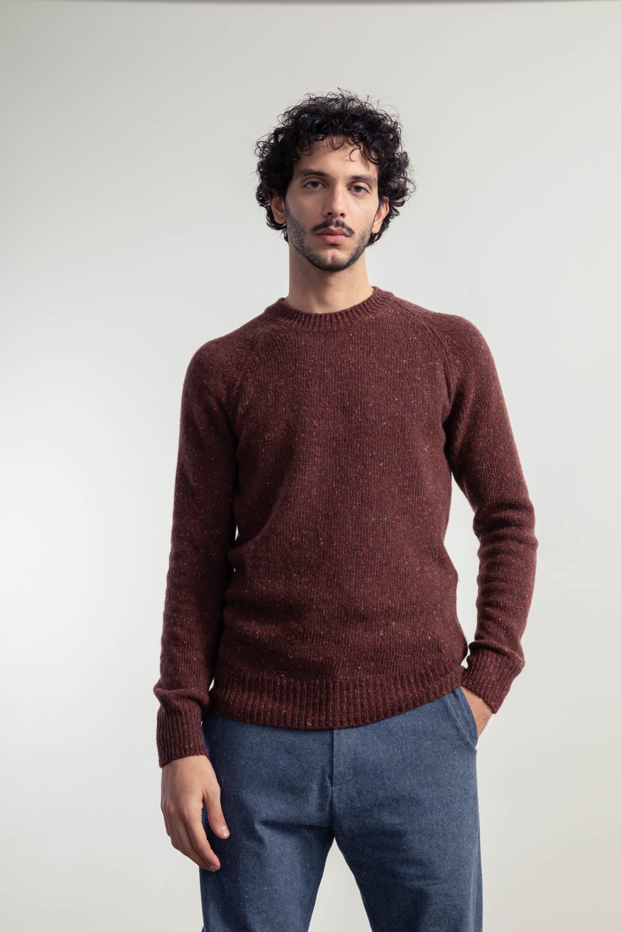 Pull unisexe en cachemire recyclé Alfredo Bordeaux