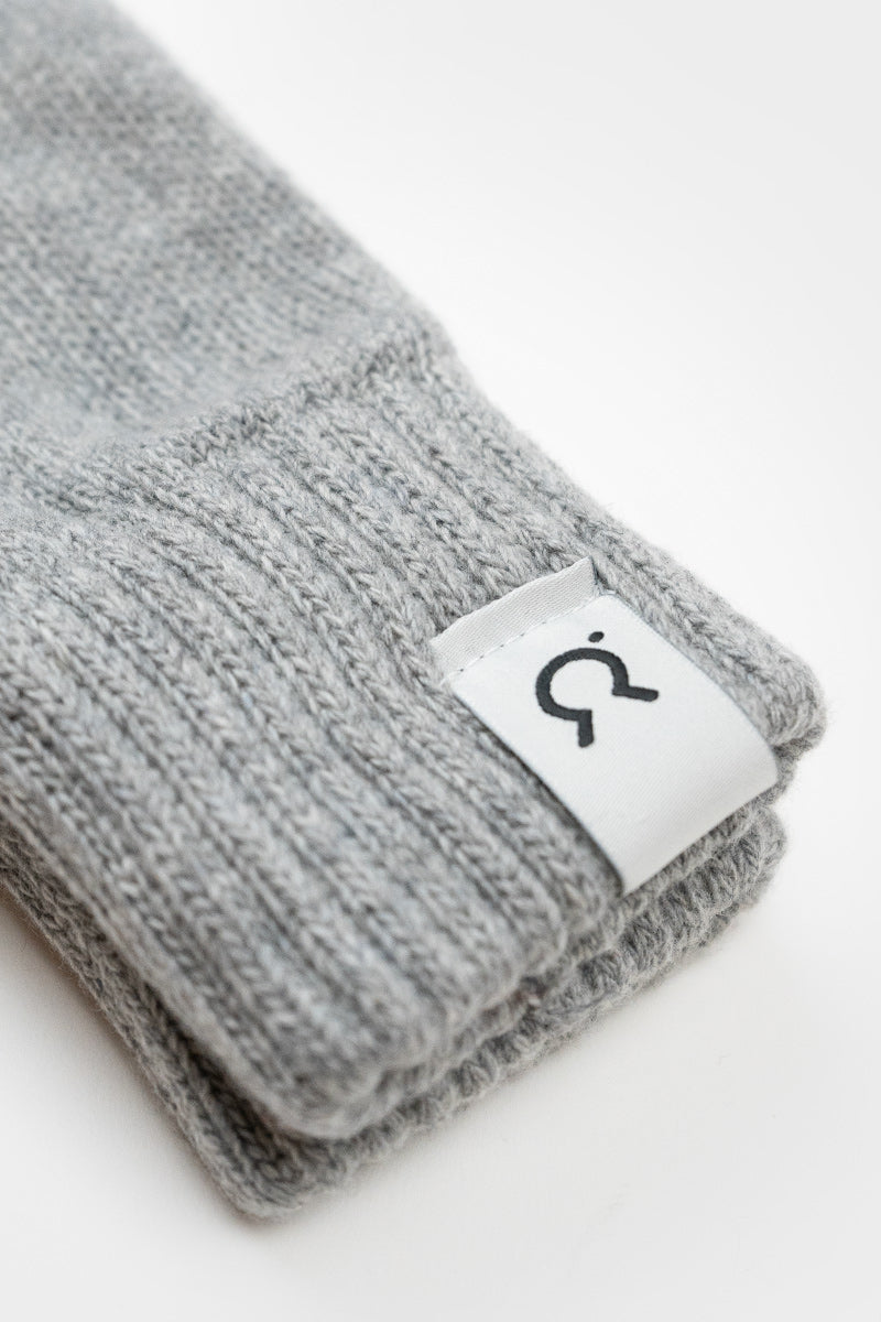 Gants femme cachemire recyclé Anita gris