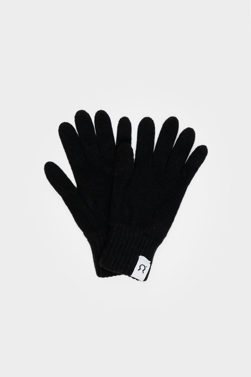 Gants femme cachemire recyclé Anita noir