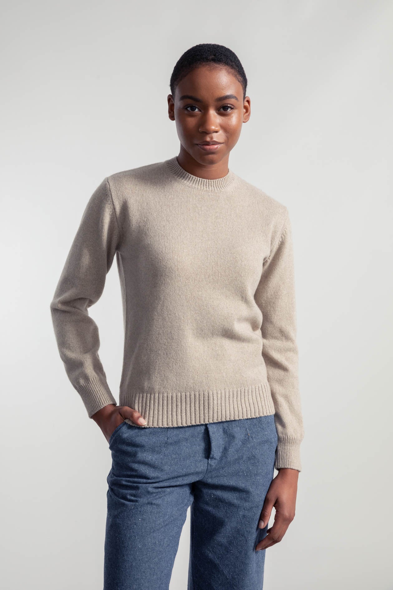 Pull en cachemire Edda beige