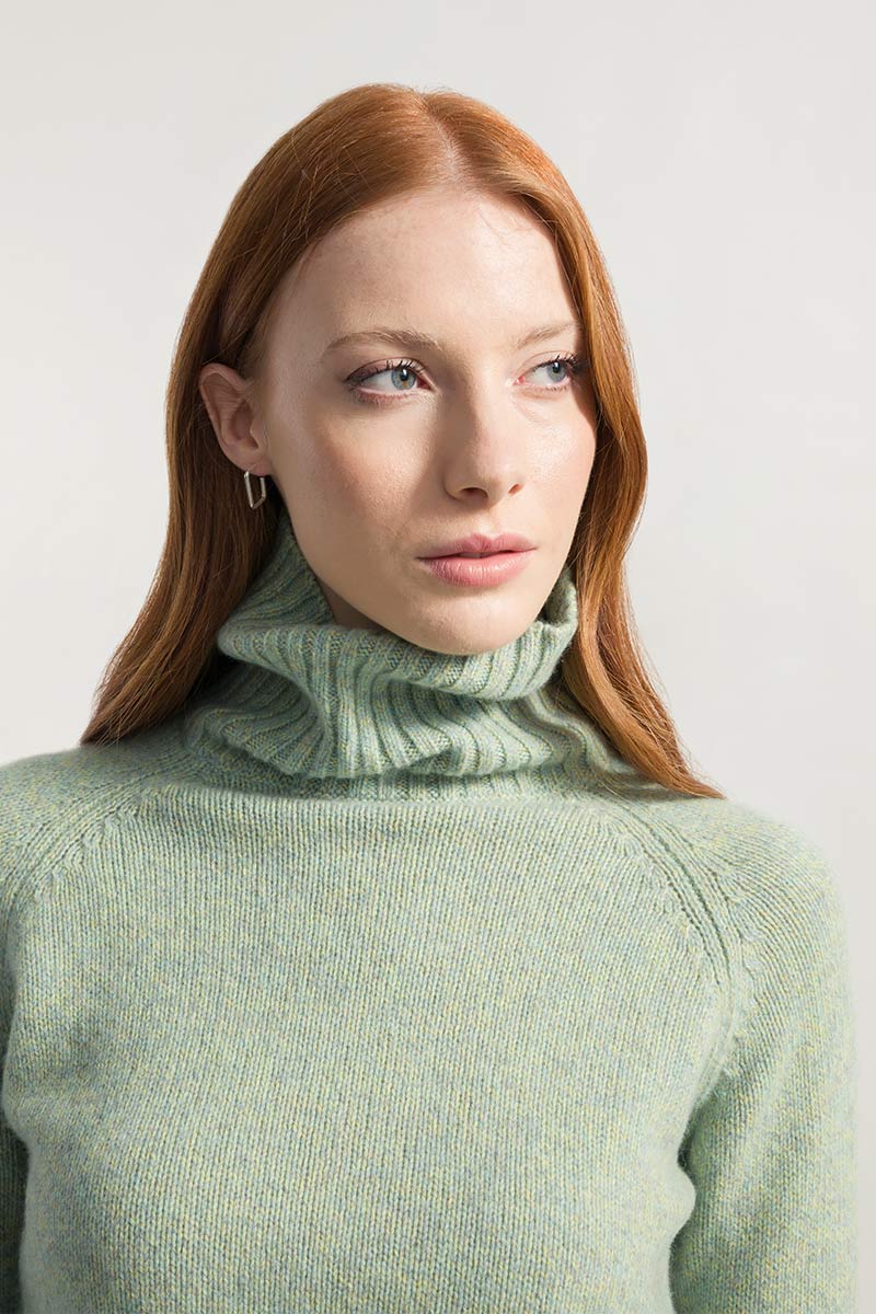 Kaschmir Rollkragen-Pullover Susanna Mintgrün
