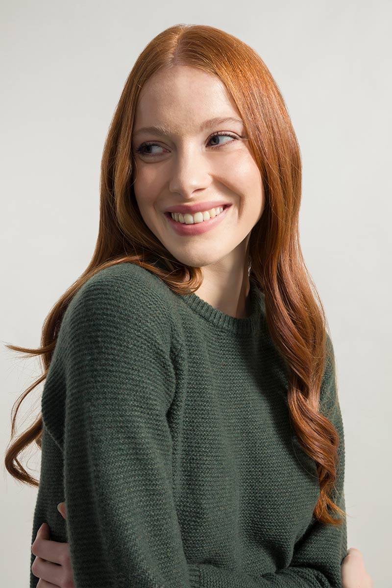 Giulietta Forest green cashmere sweater