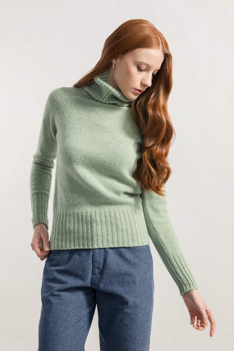Kaschmir Rollkragen-Pullover Susanna Mintgrün