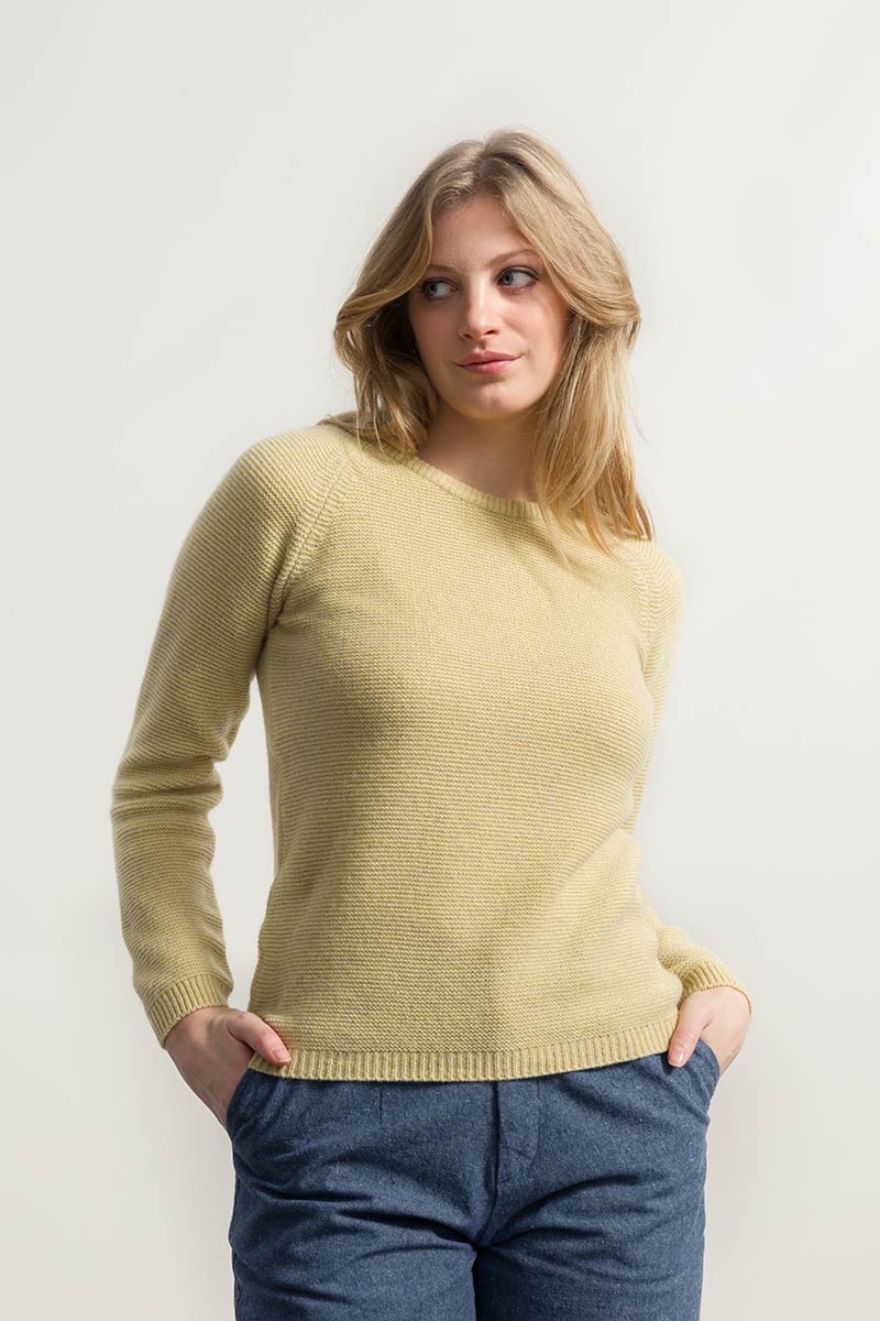 Pull cachemire Giulietta Jaune chiné