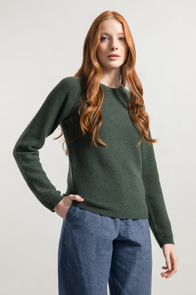 Giulietta Forest green cashmere sweater