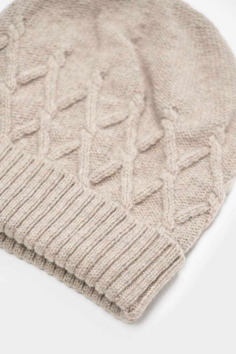 Mütze aus recycelter Wolle Louis Beige