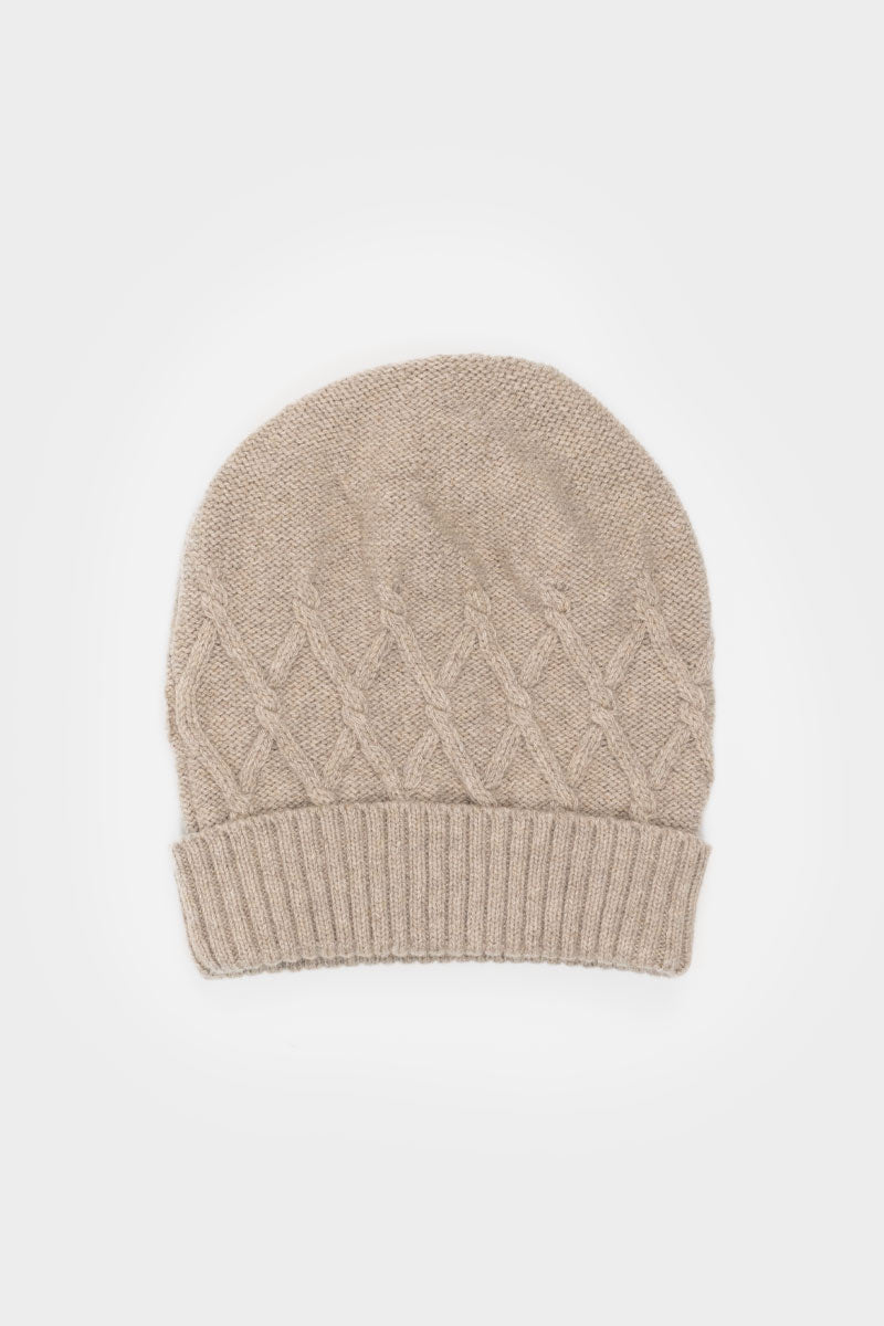 Mütze aus recycelter Wolle Louis Beige