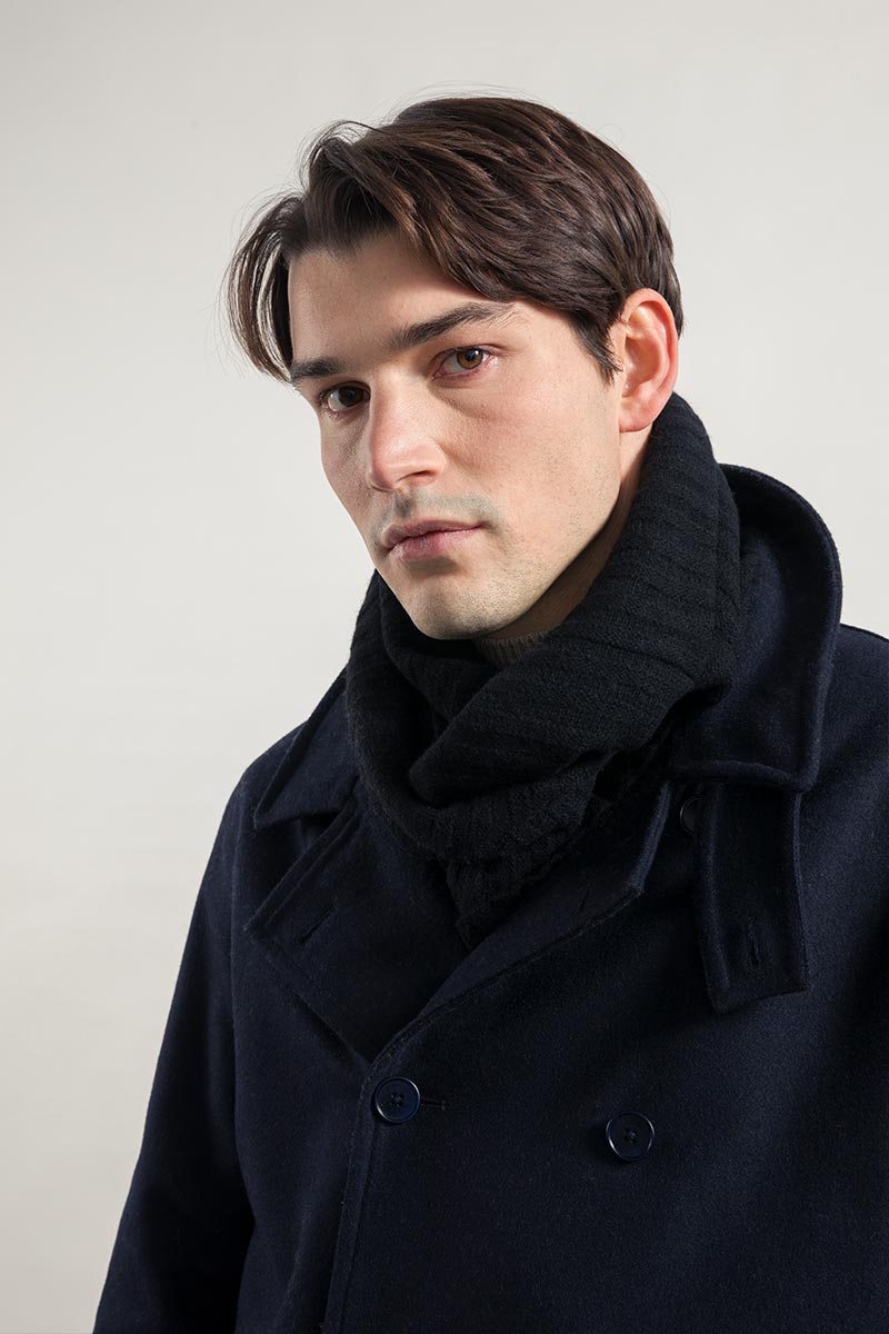 Recycled Cashmere Neck Warmer Leopoldo Black