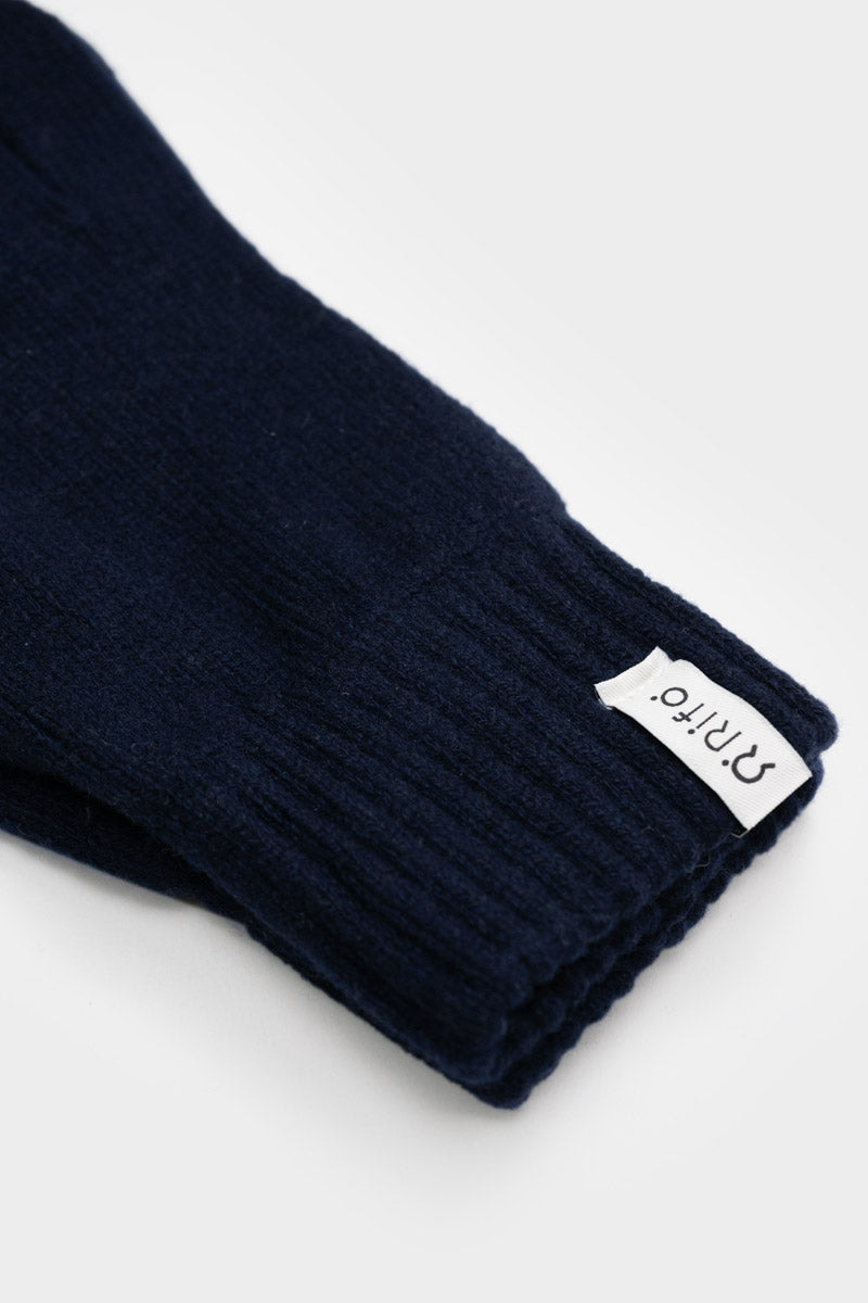 Men's cashmere gloves Pier Paolo Navy