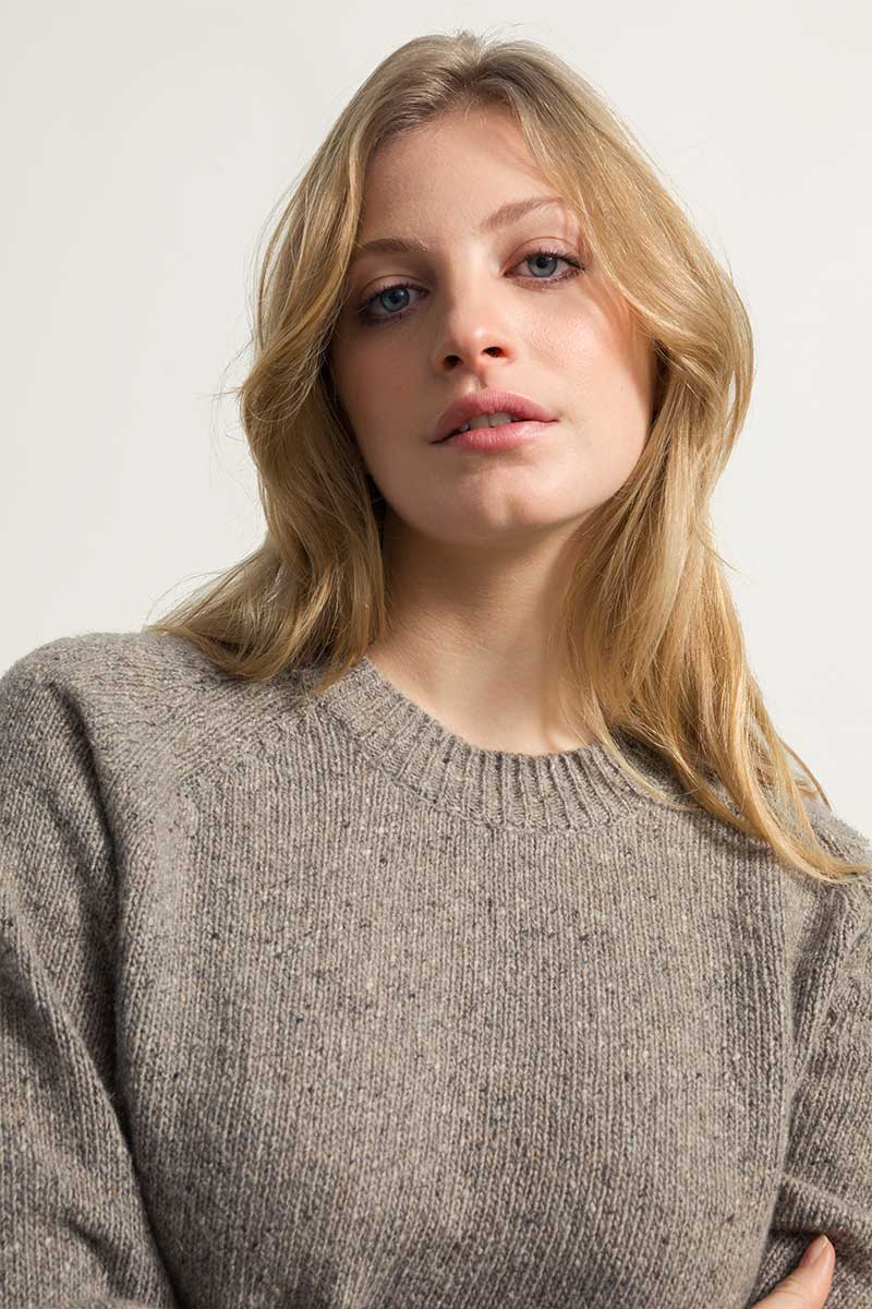 Alfredo Grey Unisex-Pullover aus recyceltem Kaschmir