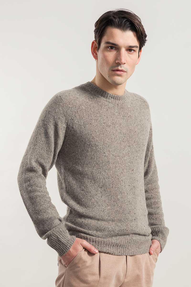 Alfredo Grey Unisex-Pullover aus recyceltem Kaschmir