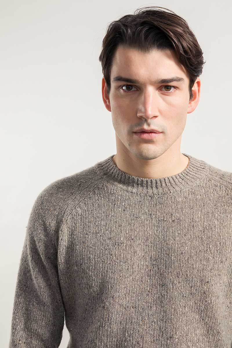 Alfredo Grey Unisex-Pullover aus recyceltem Kaschmir