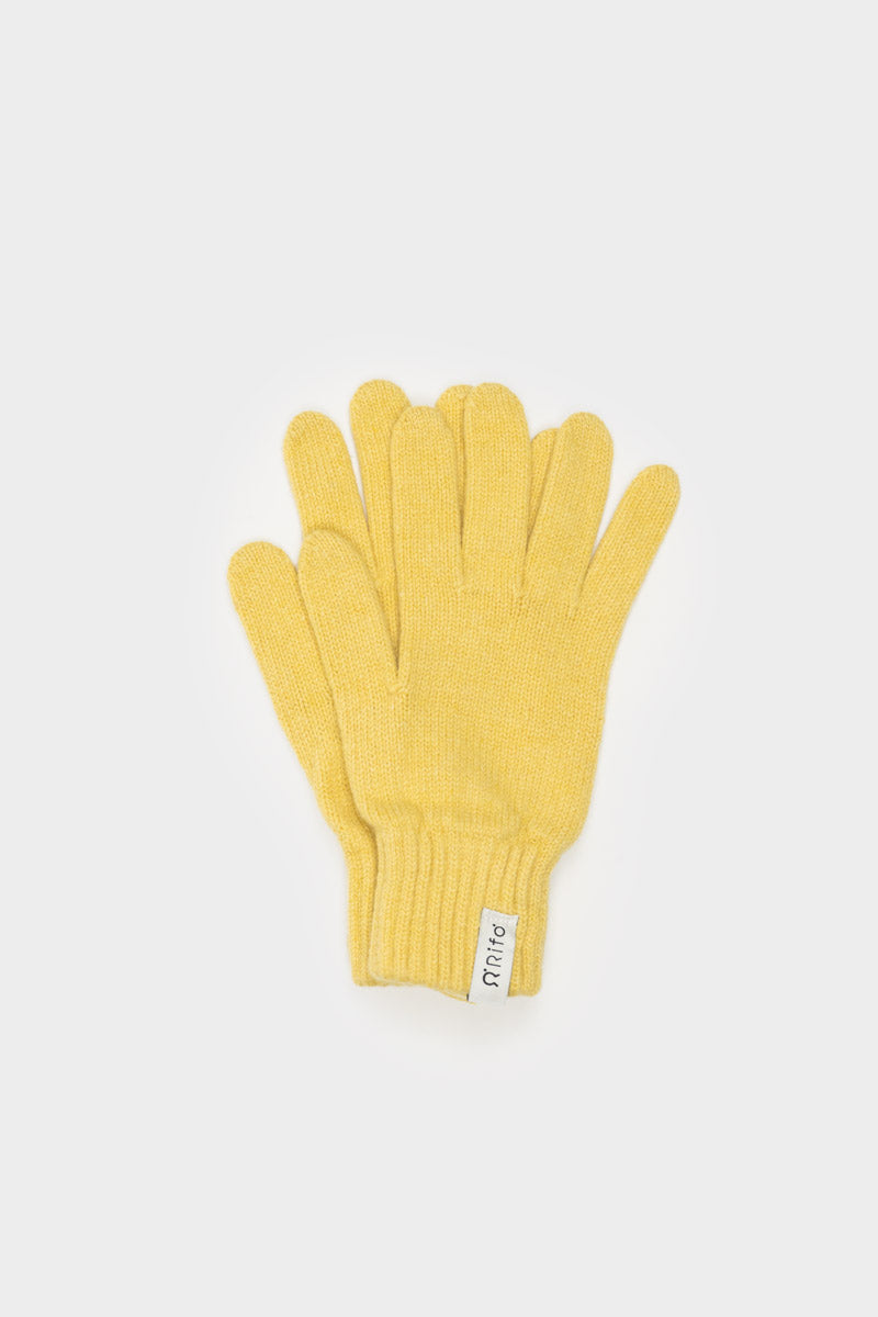 Gants femme en cachemire Anita jaune chiné