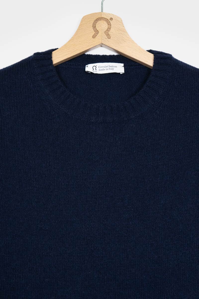 Recycled fine wool Sweater Laura Navy