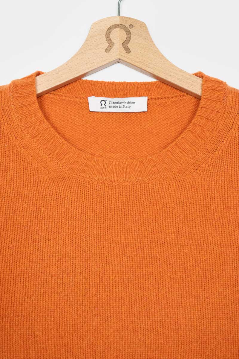 Recycled fine wool sweater Laura Orange
