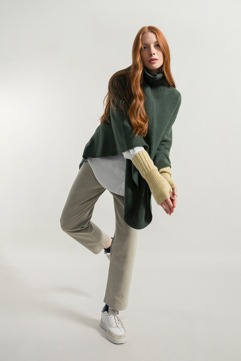Cashmere Poncho Elisabetta Green