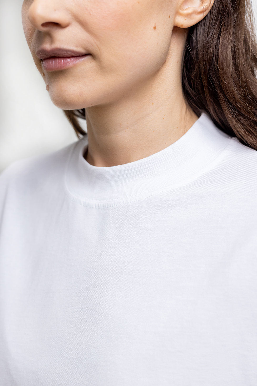 T-shirt blanc cropped en coton bio