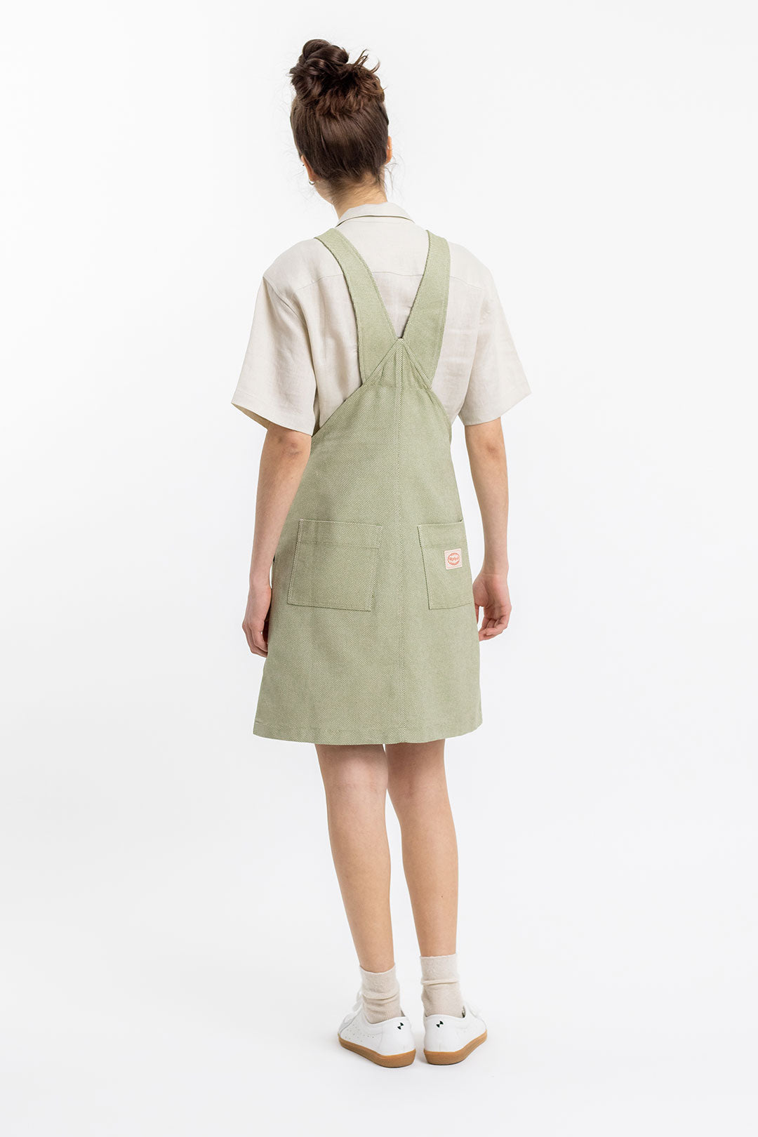 Robe Salopette verte en coton bio