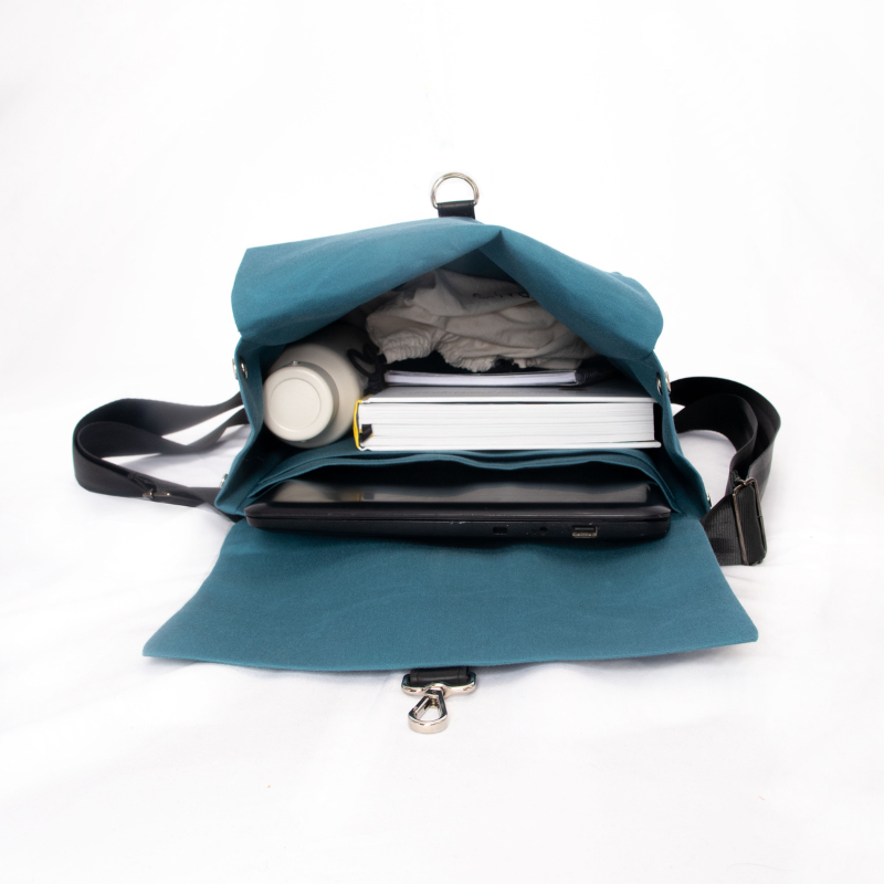 Upcycled Urbaner Rucksack - Blau