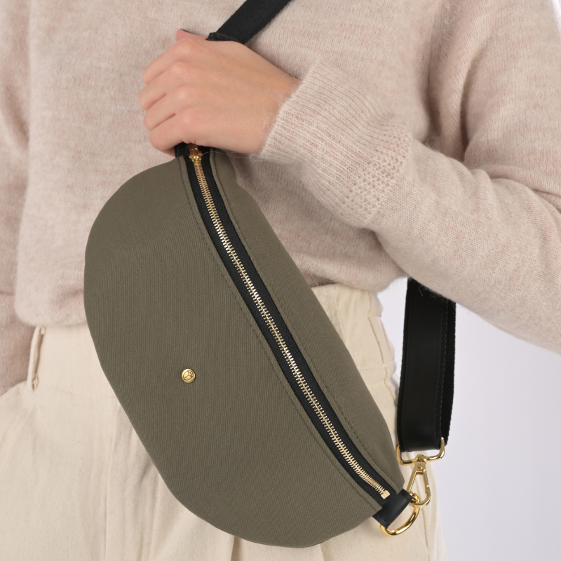 Upcycelt Gürteltasche Khakii