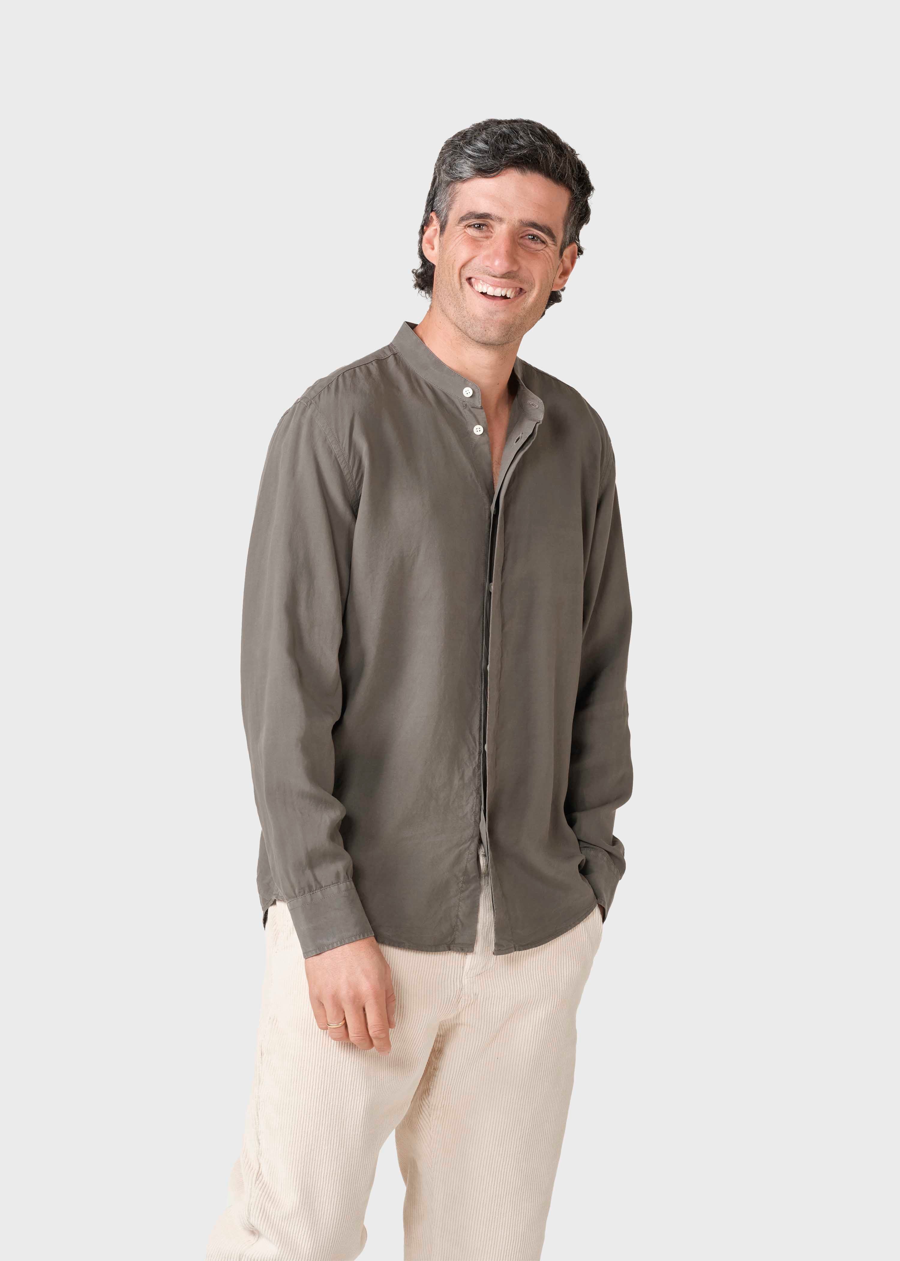 Chemise Taupe en lyocell Simon