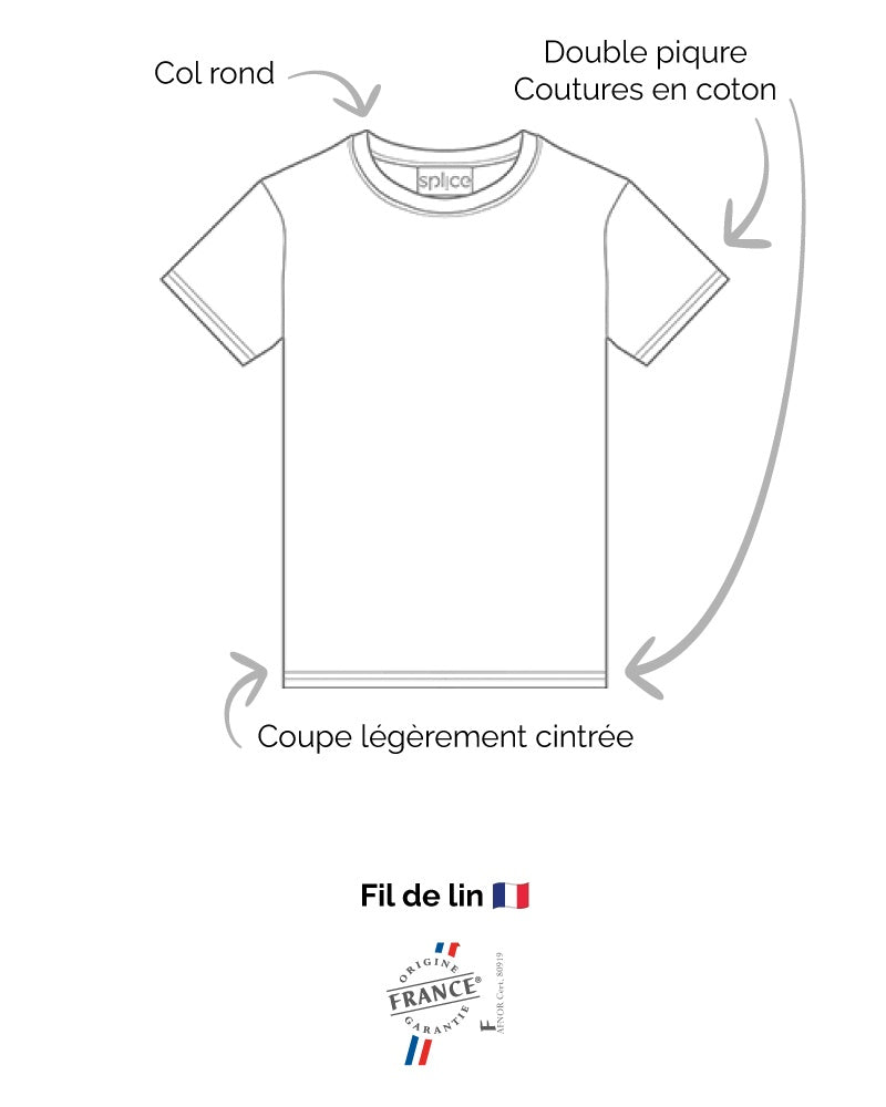 T-shirt lin femme Linetlautre Marine