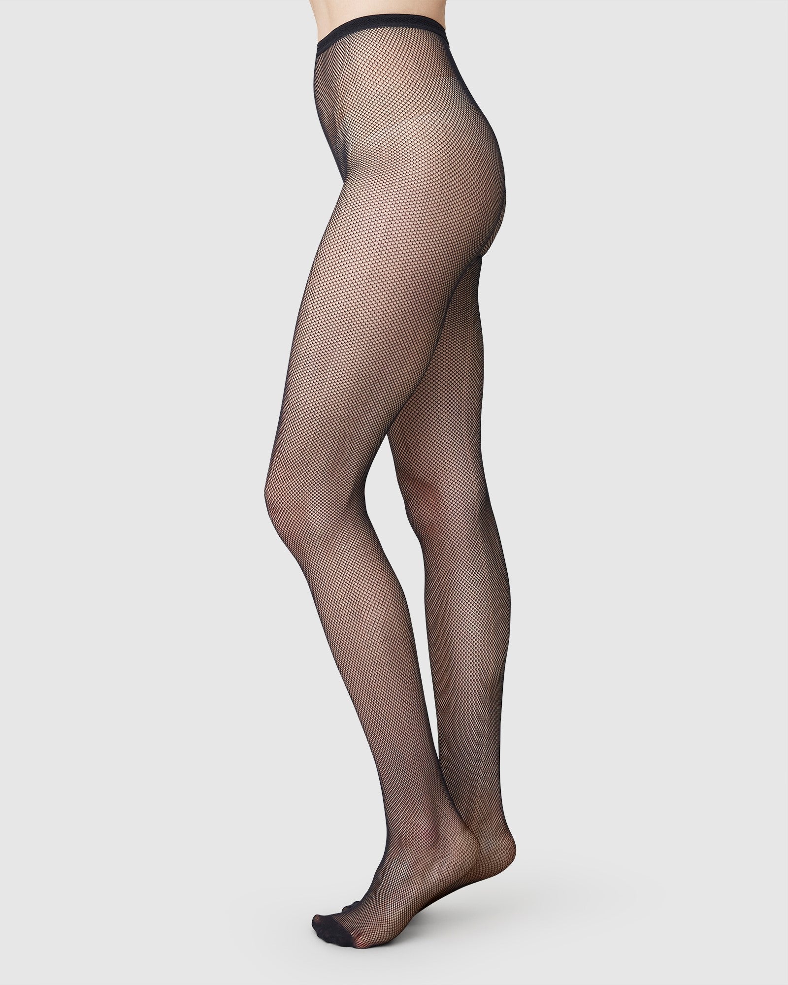 Black net tights Elvira - Swedish Stockings