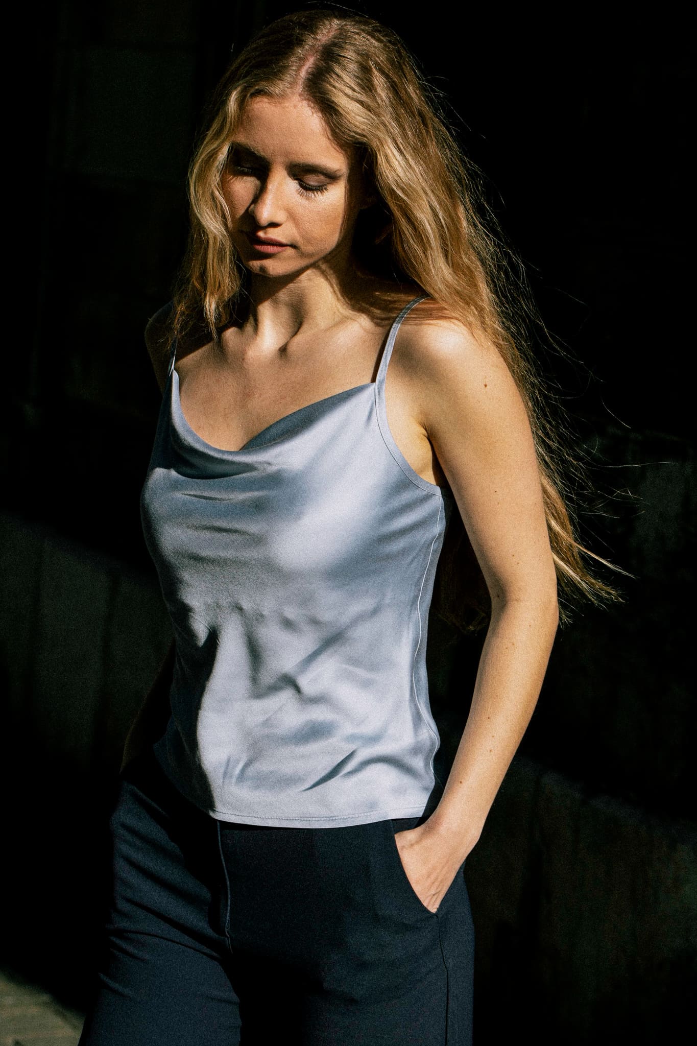 Blue Tencel Narcisse Top
