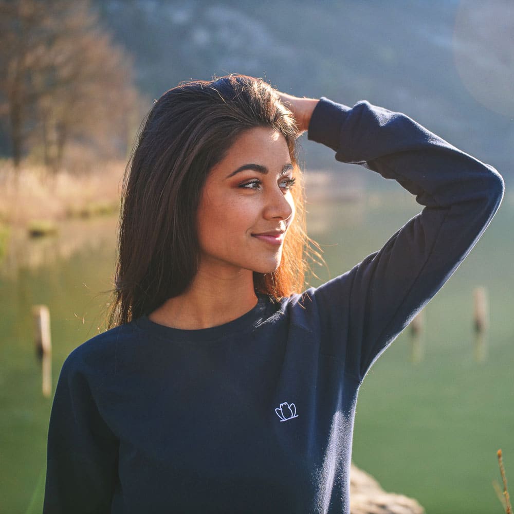 Unisex-Sweatshirt aus Bio-Baumwolle Le Chiller blau