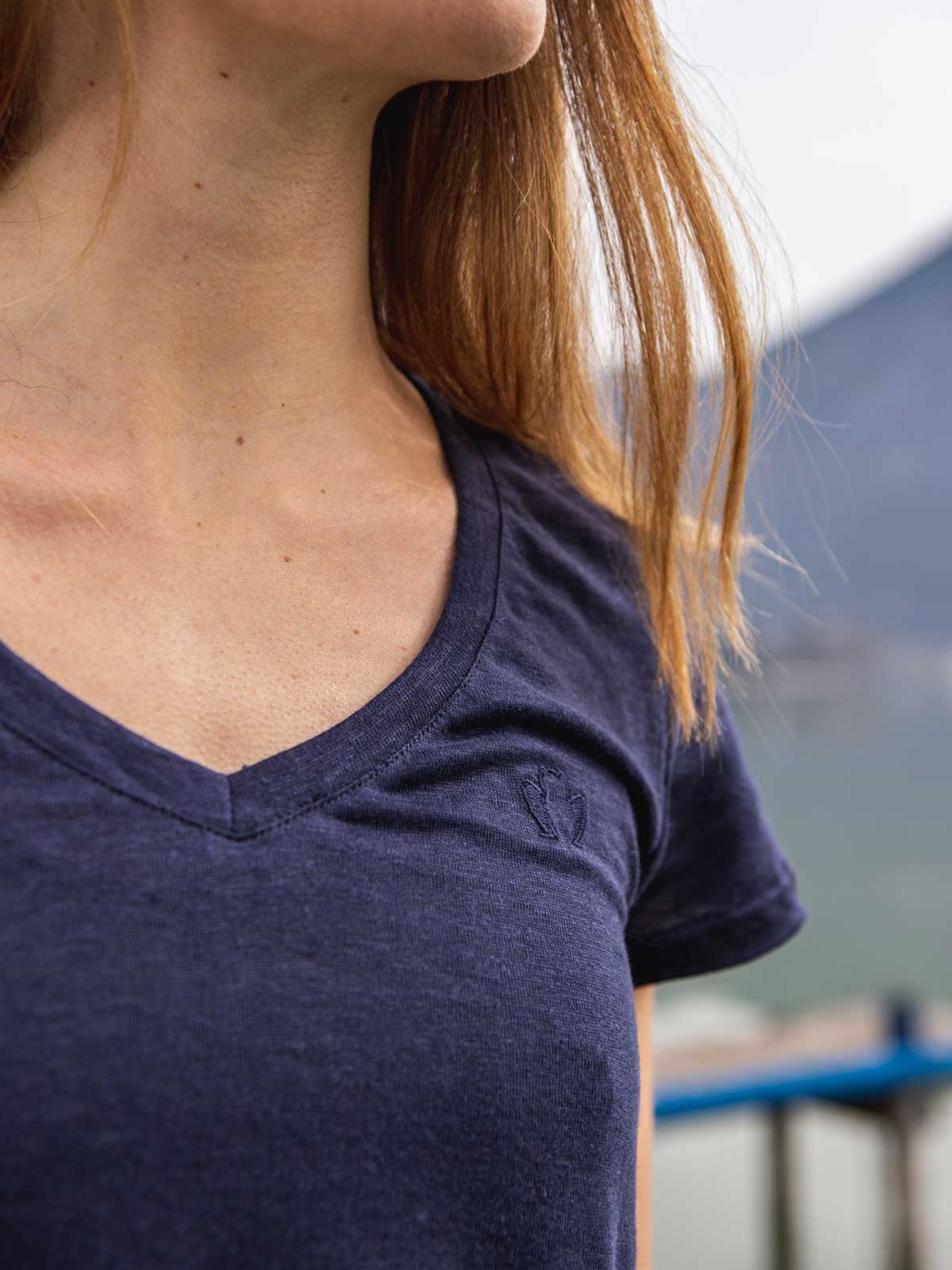 T-Shirt femme en lin L'Indispensable Bleu